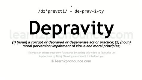 depravity synonym|morally depraved meaning.